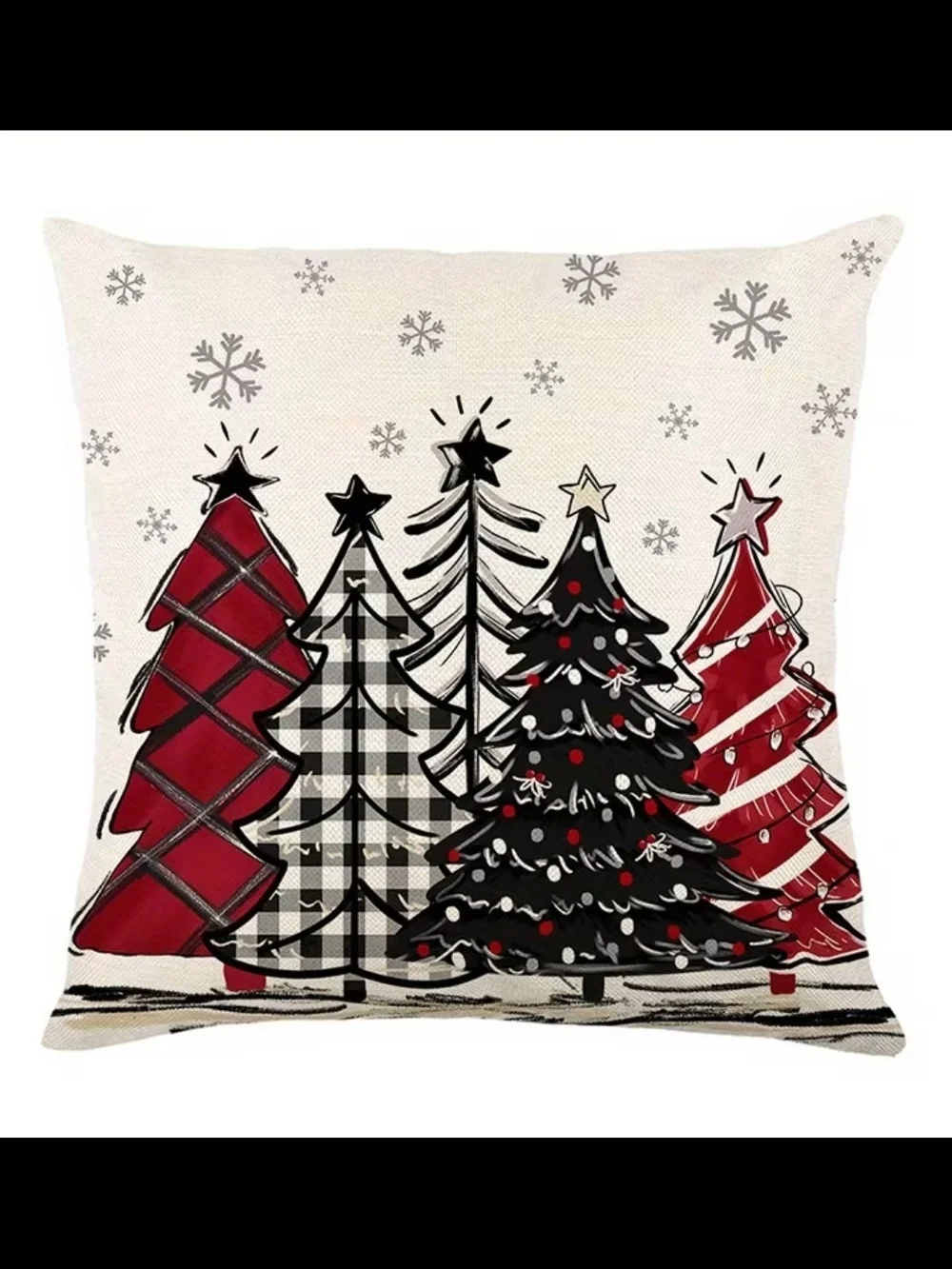 Holiday Decorative Throw Pillow Set - Red, White, Gray [ Pillow Covers]